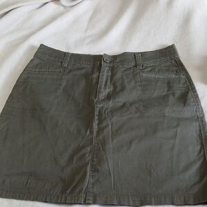 Croft & Barrow Olive Mini Skirt